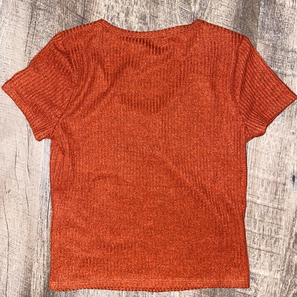 Rusted color thin sweater top - Picture 2 of 2